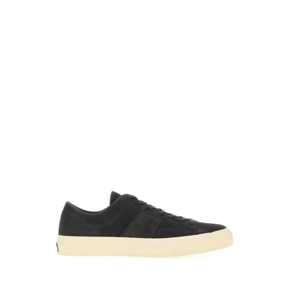 Tom Ford Men Blue Suede Cambridge Sneakers